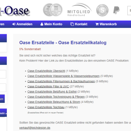 ersatzteil-oase Erfahrungen & Bewertungen