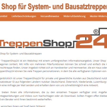 treppenshop24 Erfahrungen & Bewertungen